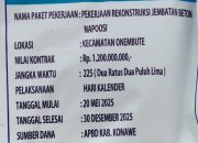 Kegiatan pekerjaan,. Jembatan Di Desa Napoosi Diduga Salah Tempat,