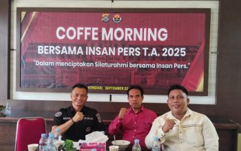 Ketua JMSI Sultra Hadiri Coffee Morning Perdana Bersama Polda Sultra