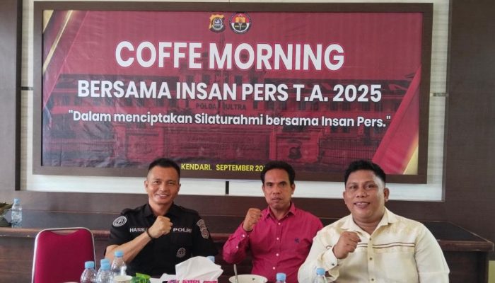Ketua JMSI Sultra Hadiri Coffee Morning Perdana Bersama Polda Sultra