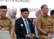 Bupati Konawe H. Yusran Akbar S.T Lantik 120 Pejabat Camat Dan Lura Dan Kepala Puskesmas Dan pejabat Lainnya.