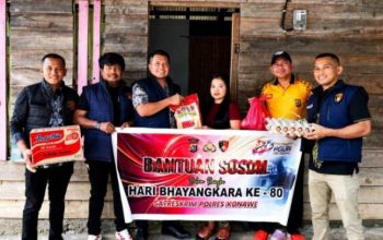 Semarak Hari Bhayangkara ke-80, Satreskrim Polres Konawe Tebarkan Kepedulian Melalui Aksi Sosial untuk Masyarakat